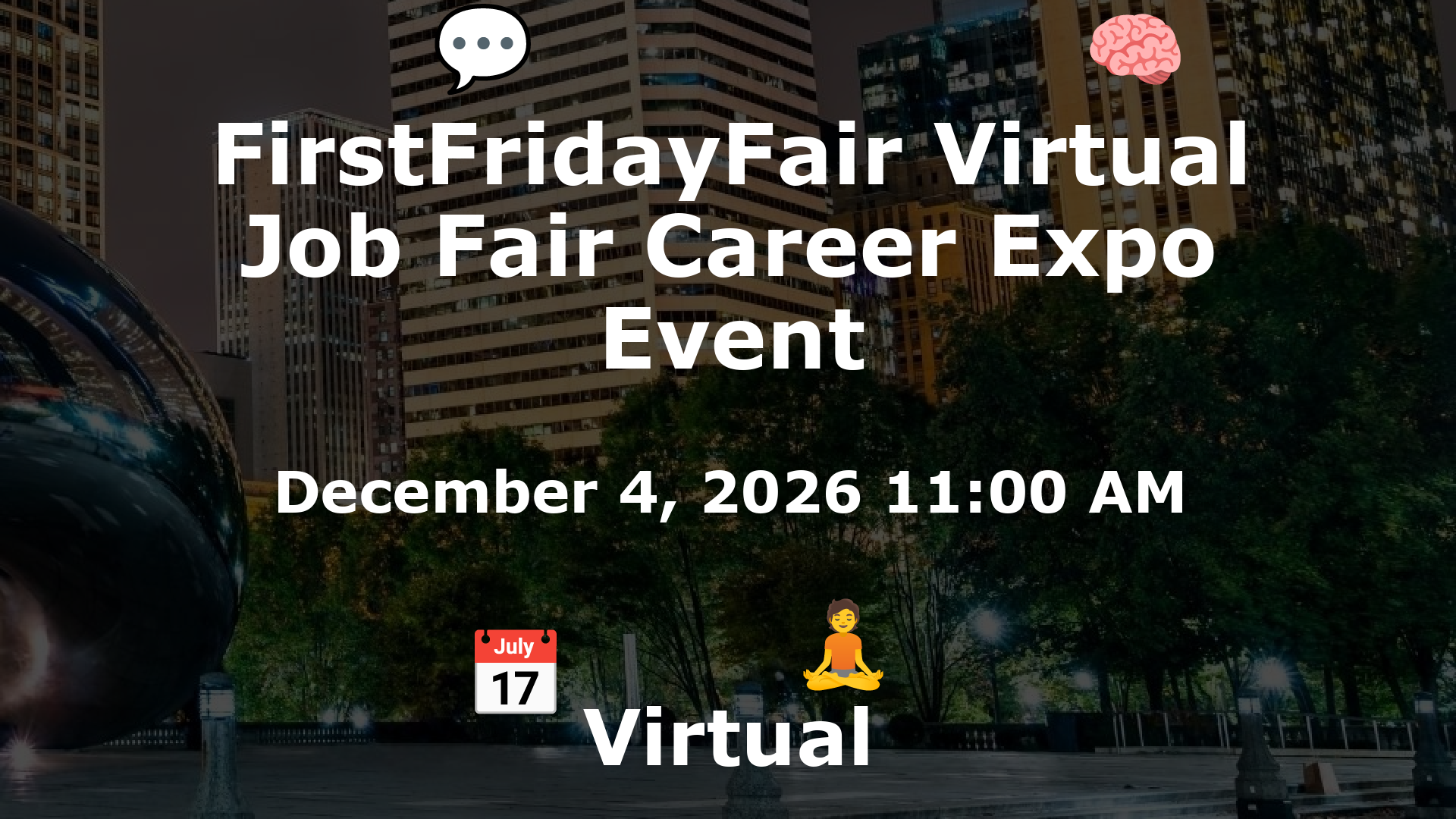 FirstFridayFair Virtual Job Fair Career Expo Event event image